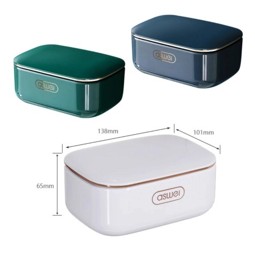 Wall-Mounted Soap Dish With A lid And Drainiing Tray Wall-Mounted Soap Dish With A lid And Drainiing Tray