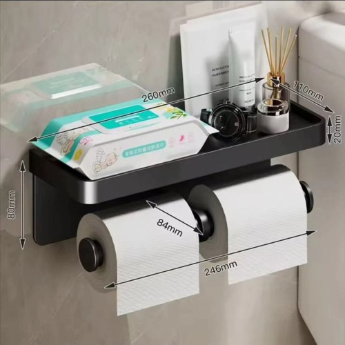 Double Roll Wall-Mounted Paper Holder Double Roll Wall-Mounted Paper Holder