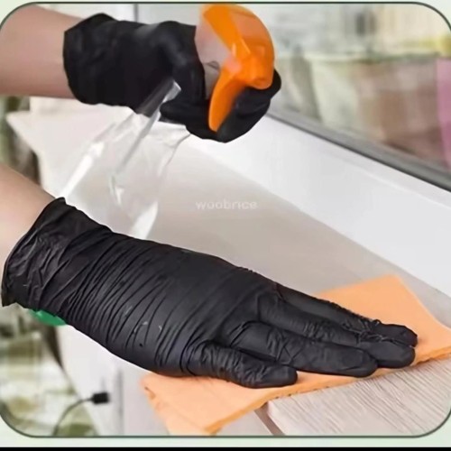 Food Grade Disposable Black Kitchen Gloves