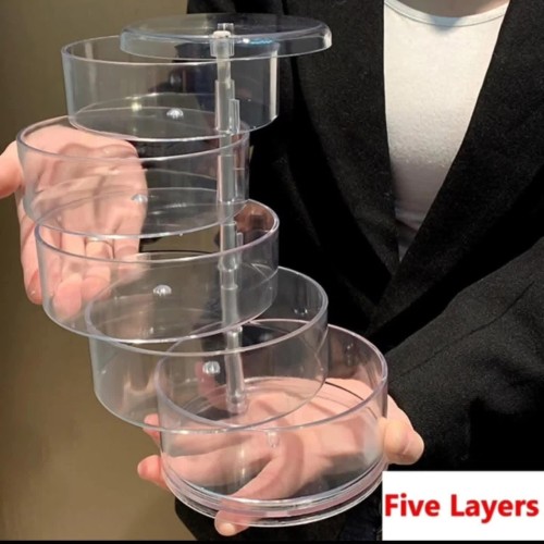 5 Layers Acrylic Rotating Jewellery Holder