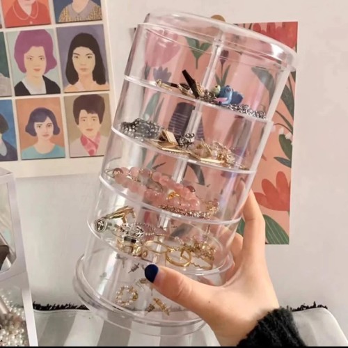 5 Layers Acrylic Rotating Jewellery Holder
