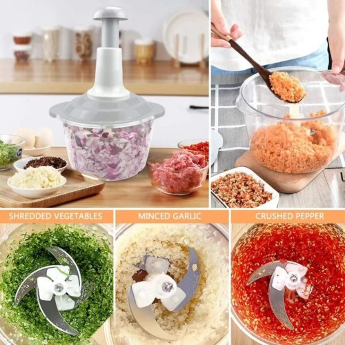Manual Hand-Press Food Chopper