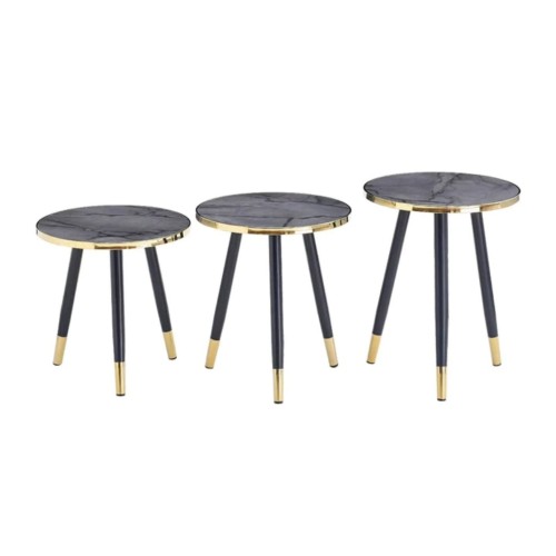 3 in 1  Nesting luxury marble side stool
