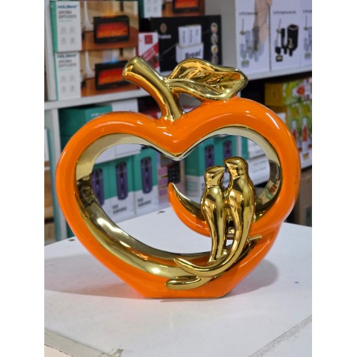 Ceramic Apple Golden Bird Decoration – 23cm Elegant Luxury Home Decor Statue Ceramic Apple Golden Bird Decoration – 23cm Elegant Luxury Home Decor Statue