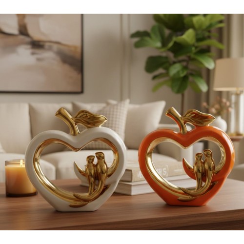 Ceramic Apple Golden Bird Decoration – 23cm Elegant Luxury Home Decor Statue Ceramic Apple Golden Bird Decoration – 23cm Elegant Luxury Home Decor Statue