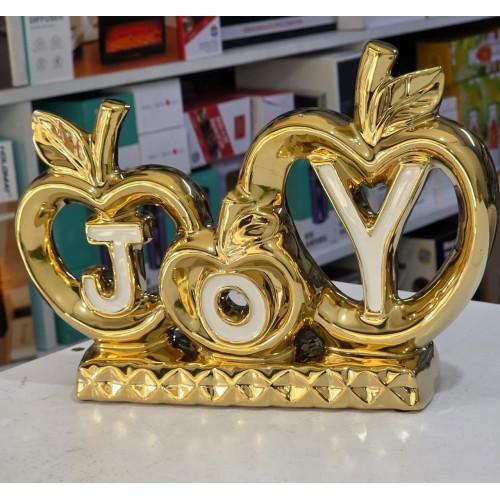 Golden JOY Apple Tabletop Decor – 28cm Luxury Ceramic Home Accent Piece