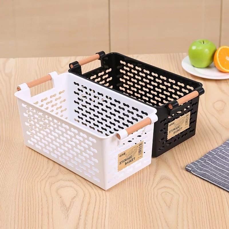 Storage Basket with Wooden Handles – Stylish, Durable & Multi-Purpose Organizer