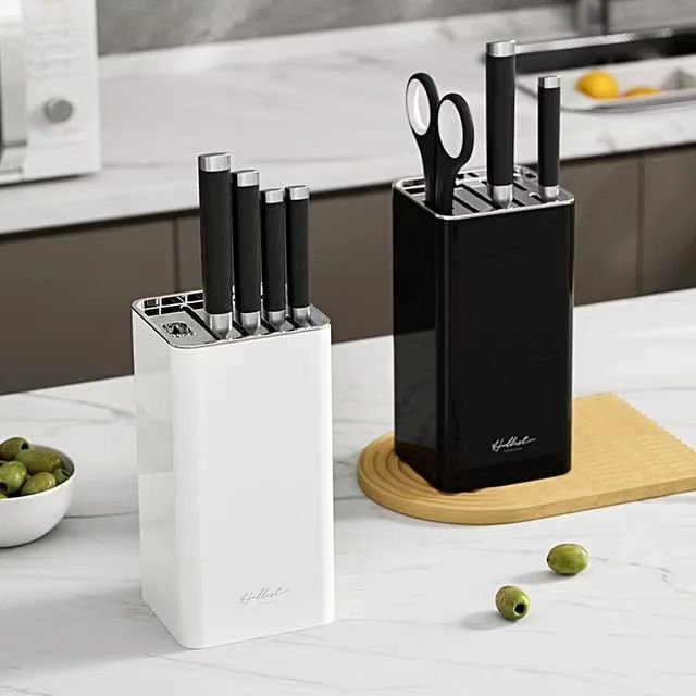 2-in-1 Alloy Knife Holder and Cutlery Organizer – Stylish, Durable & Easy to Clean