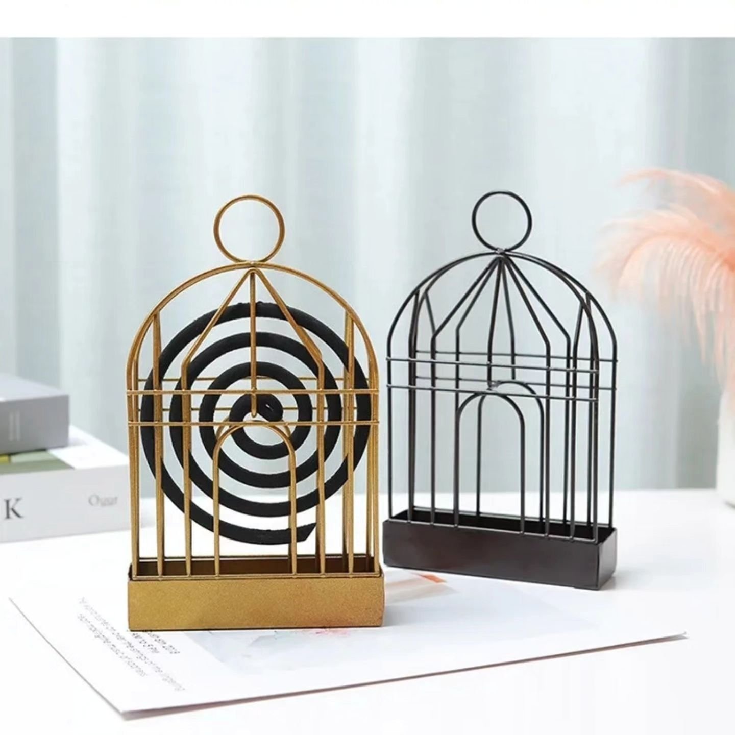 Mosquito Coil Holder – Bird Cage Design, Hand-Made European Style