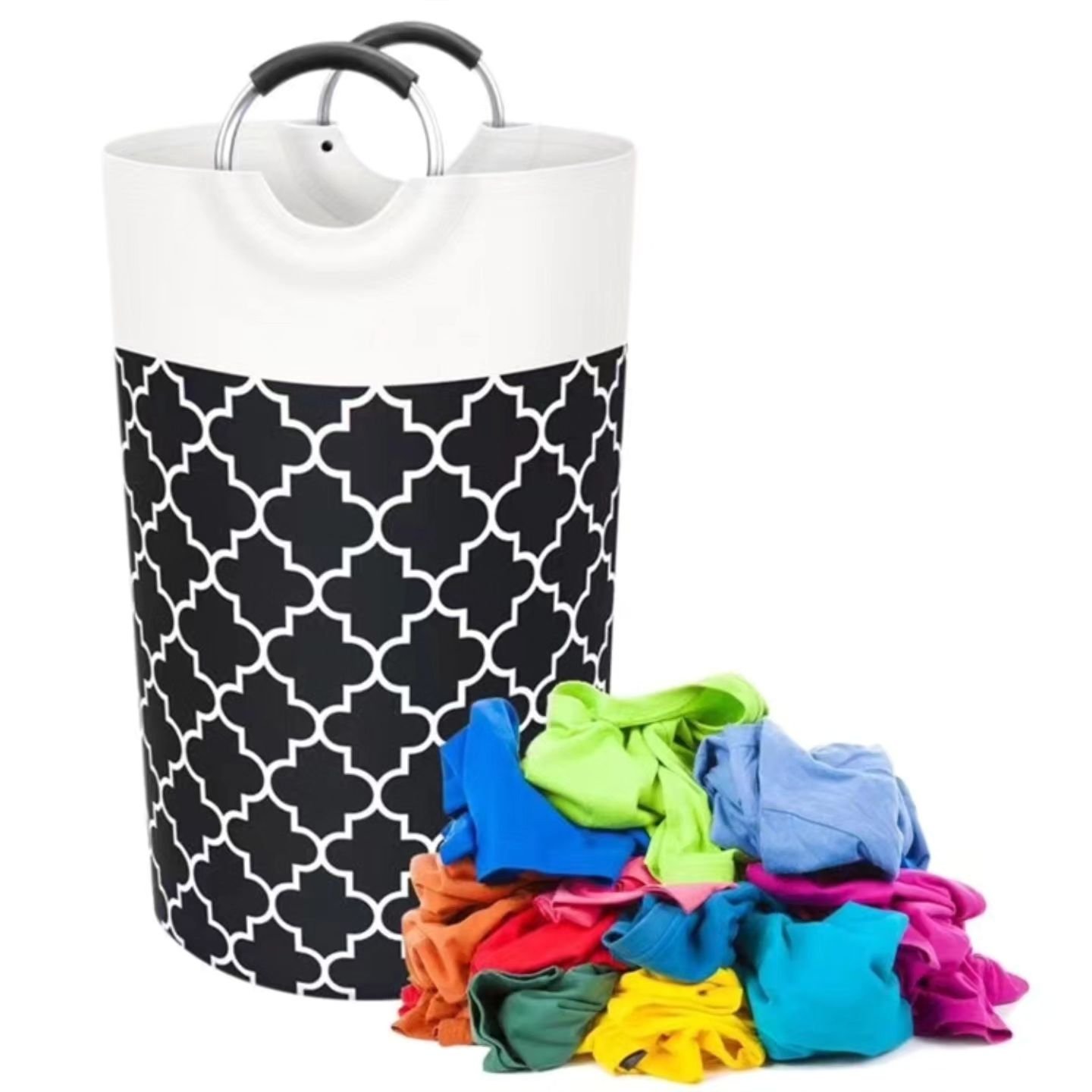 Laundry Basket with Metal Handles – Stylish, Durable & Collapsible Storage Solution