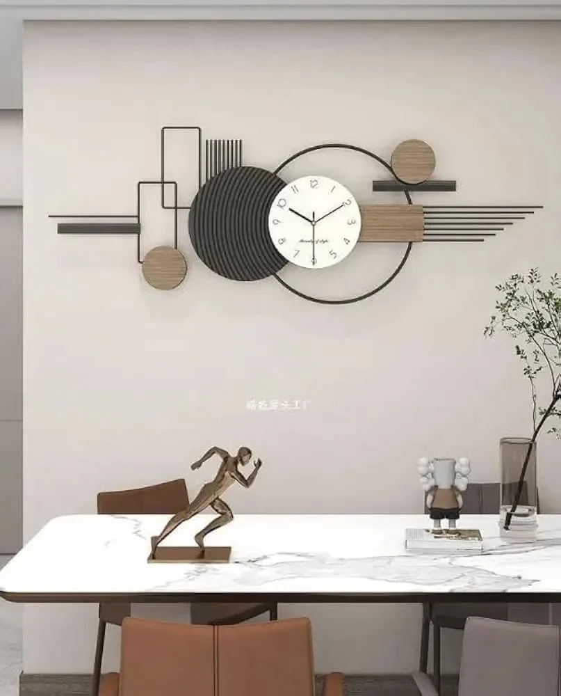 Long minimalist wall clock