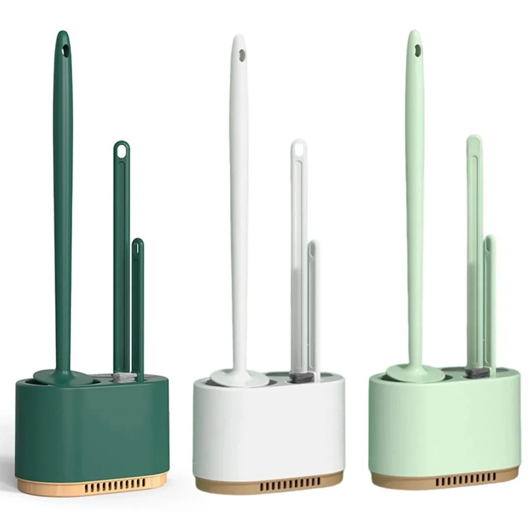 3 in 1 Toilet Brush Cleaning Set – Hygienic Bathroom Cleaning Solution for Every Home
