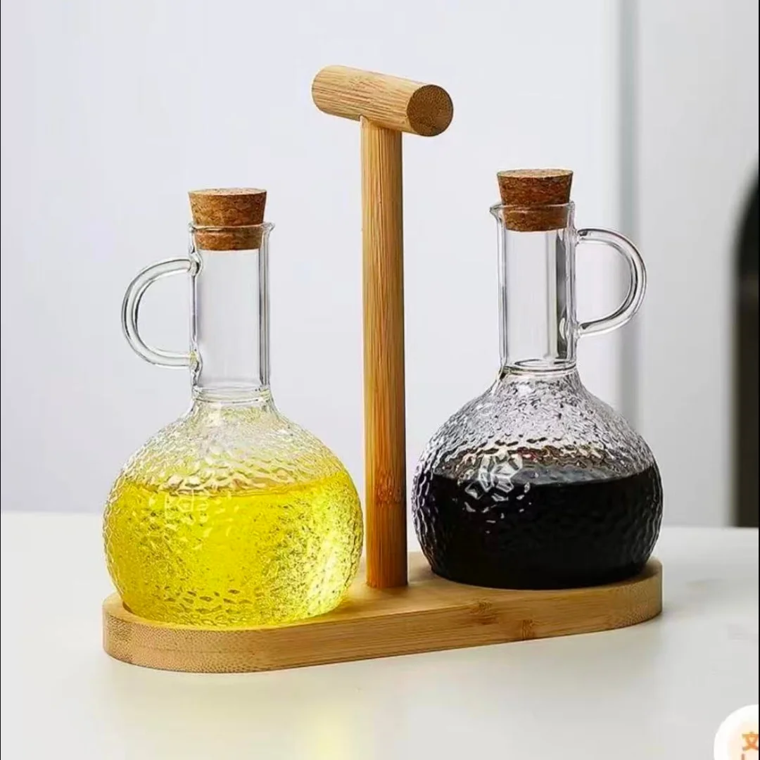 Glass Oil Pot Set