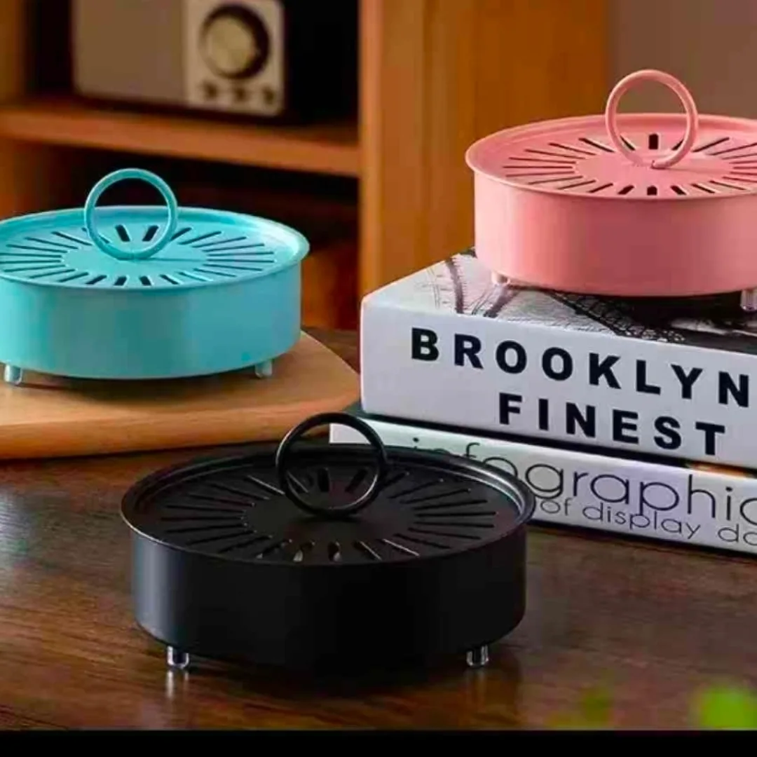 Premium Quality Iron Mosquito-Repellent Incense Box with Cover